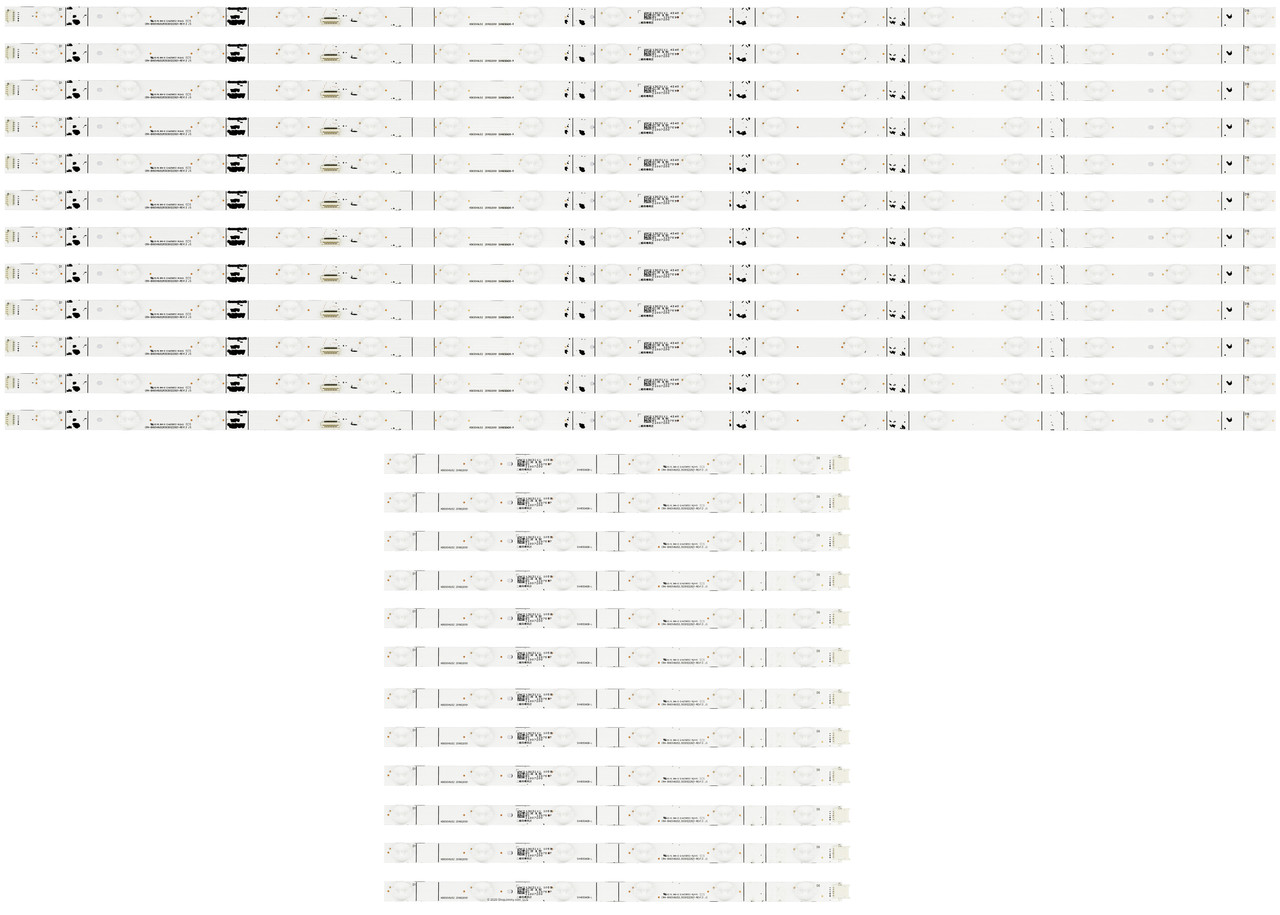 Hisense SVH650AD8 LED Backlight Strips (24) 65H9F NEW