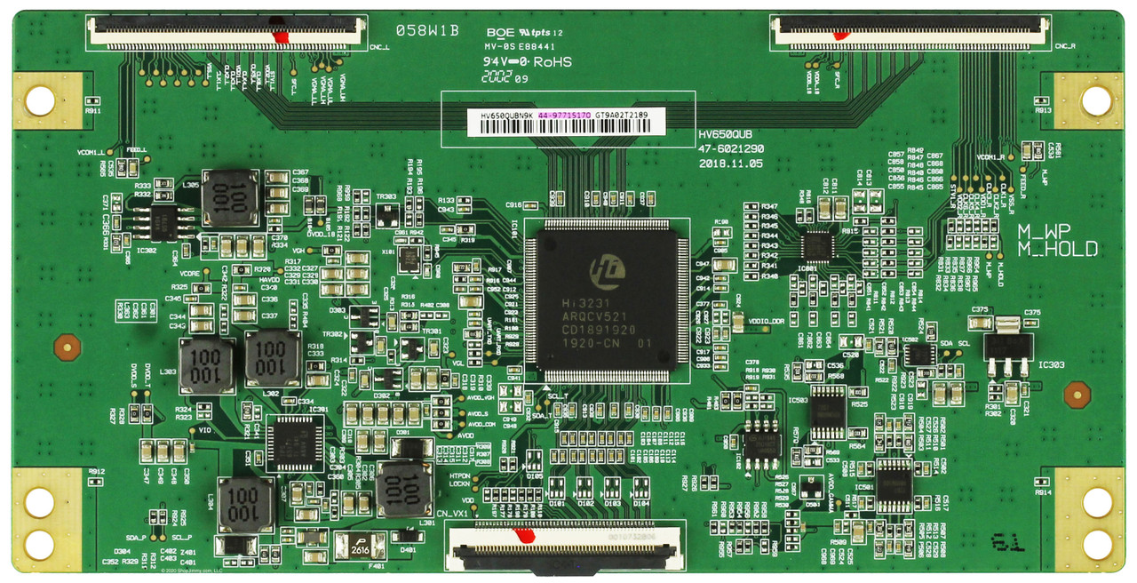 Sceptre 44-97715170 (HV650QUBN9K) T-Con Board