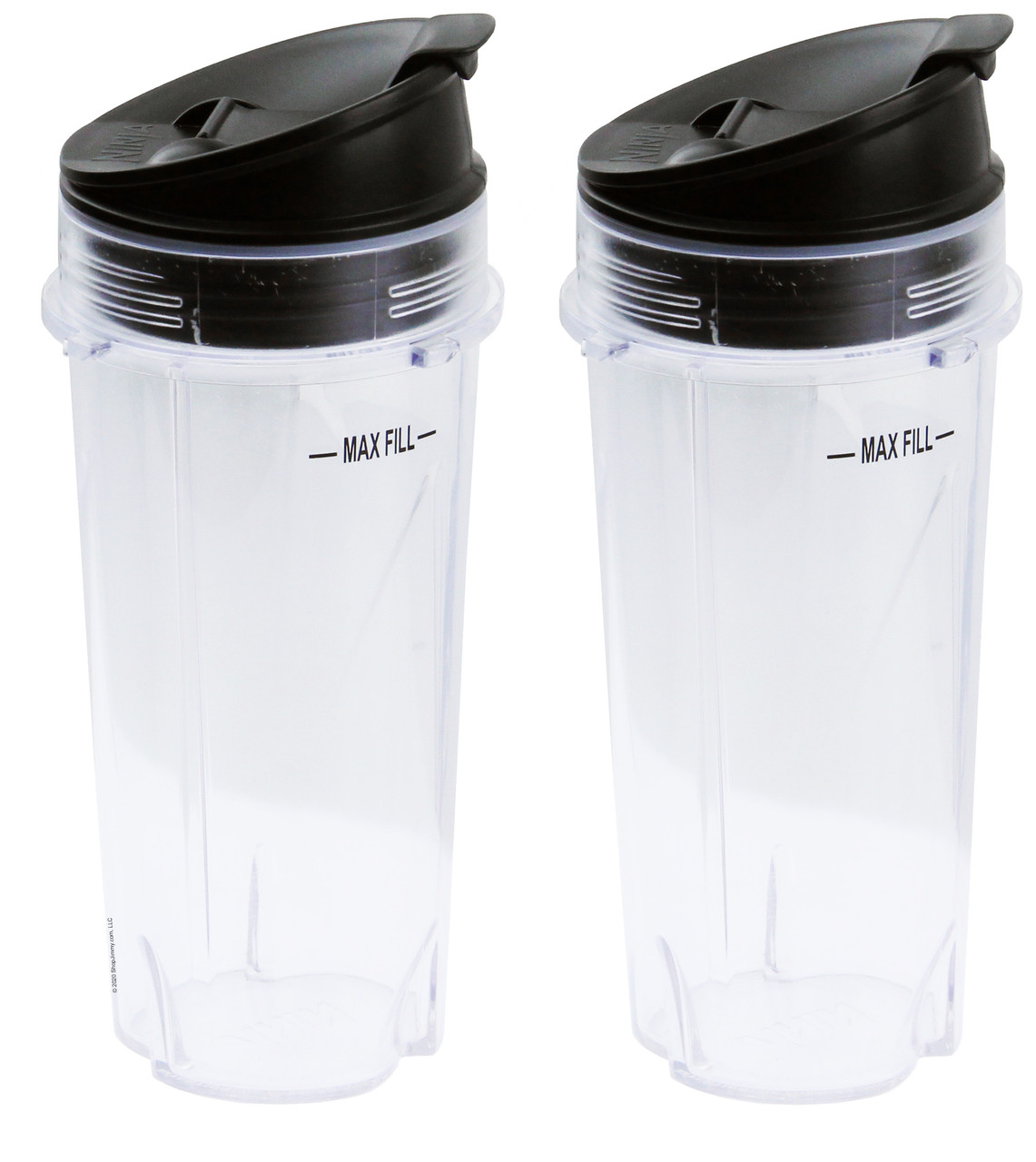 Ninja 16 oz. Tritan Nutri Ninja Cups with Lids 2-PACK w/Sip n Seal Lids - Refurbished