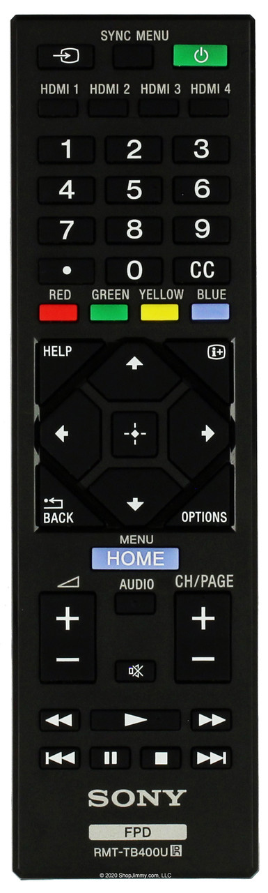 Sony RMT-TB400U 1-493-483-11 Remote Control--New