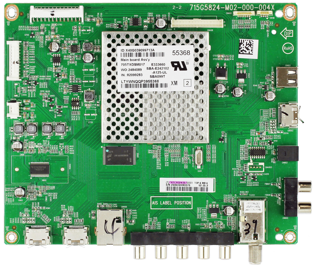 Vizio CBPFTXDCB02K057 Main Board for E390I-A1