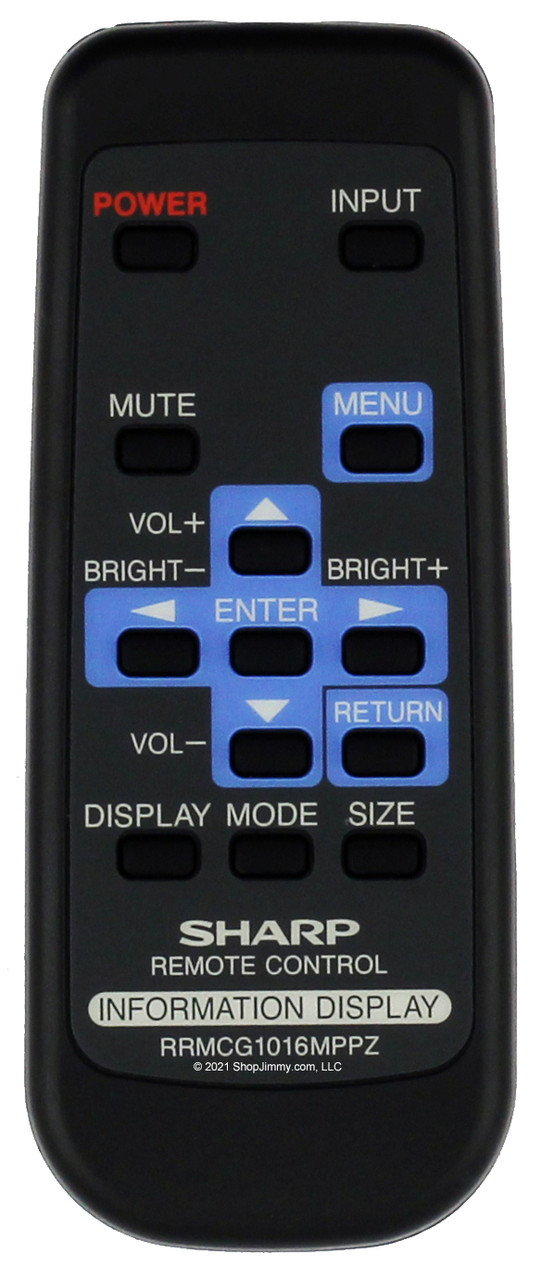 Sharp RRMCG1016MPPZ Remote Control - Used