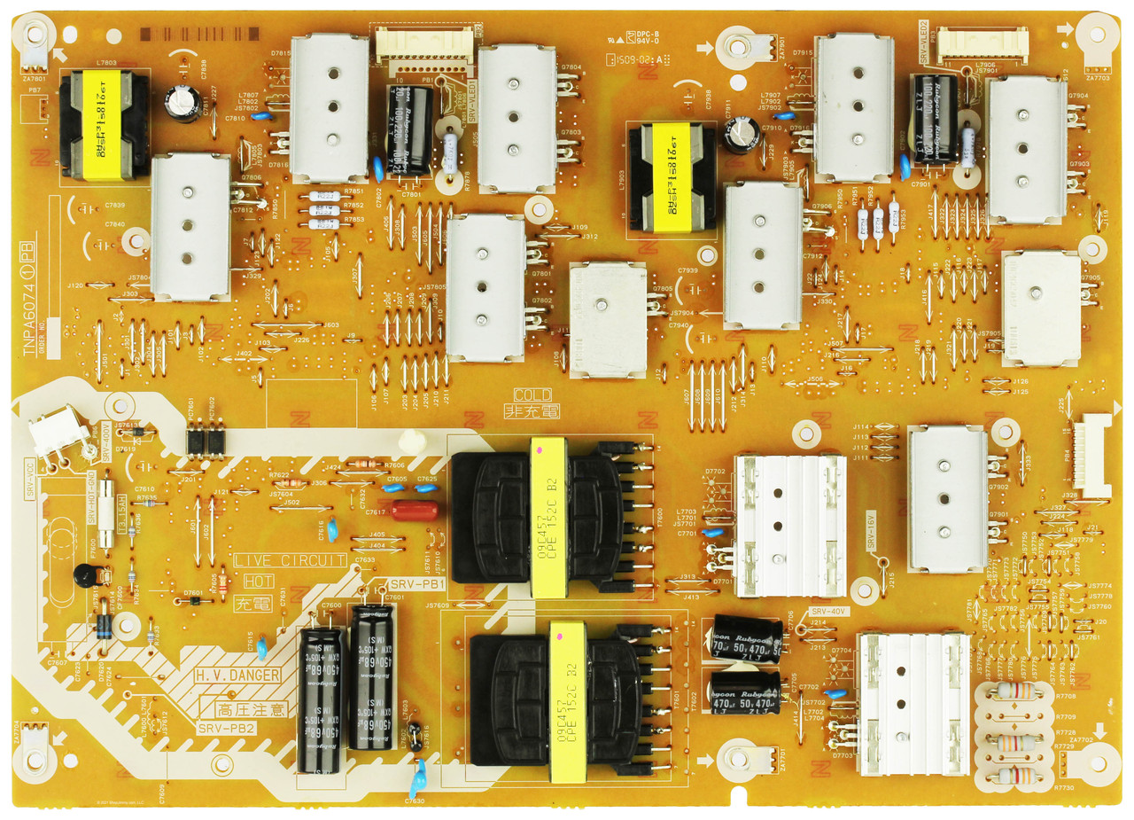 Panasonic TXNPB1TNUSS (TNPA6074) PB Board / Power Supply for TC-60CX800U