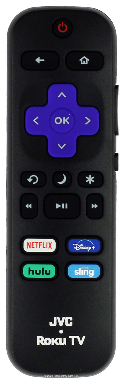 JVC 3226000885 Roku Remote Control Netflix, Disney+, Hulu and Sling -- New