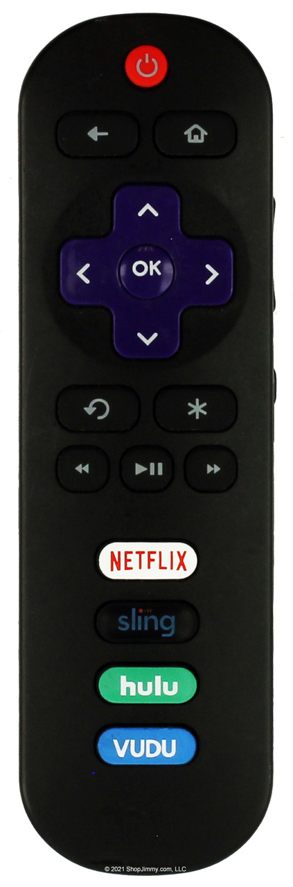 Replacement TCL RC280 Roku Remote Control w/ Netflix Sling Hulu Vudu -- Open Bag