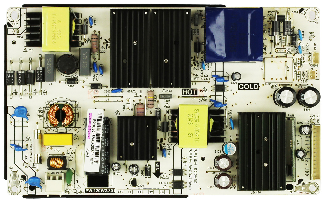 Sansui CV500U2-T01-V0  Power Supply/LED Driver Board
