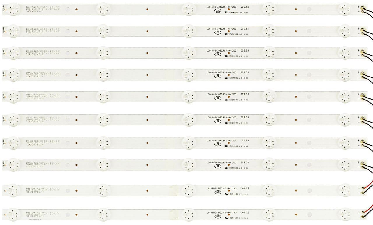Furrion LGL43105-3030JFS1-BH-1203 LED Backlight Strips (10) FDUF43CBR