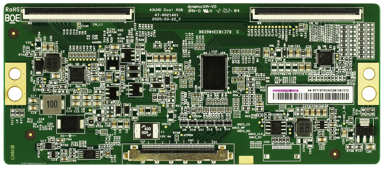 Sony 44-9771670 HV430QUBN1K T-Con Board