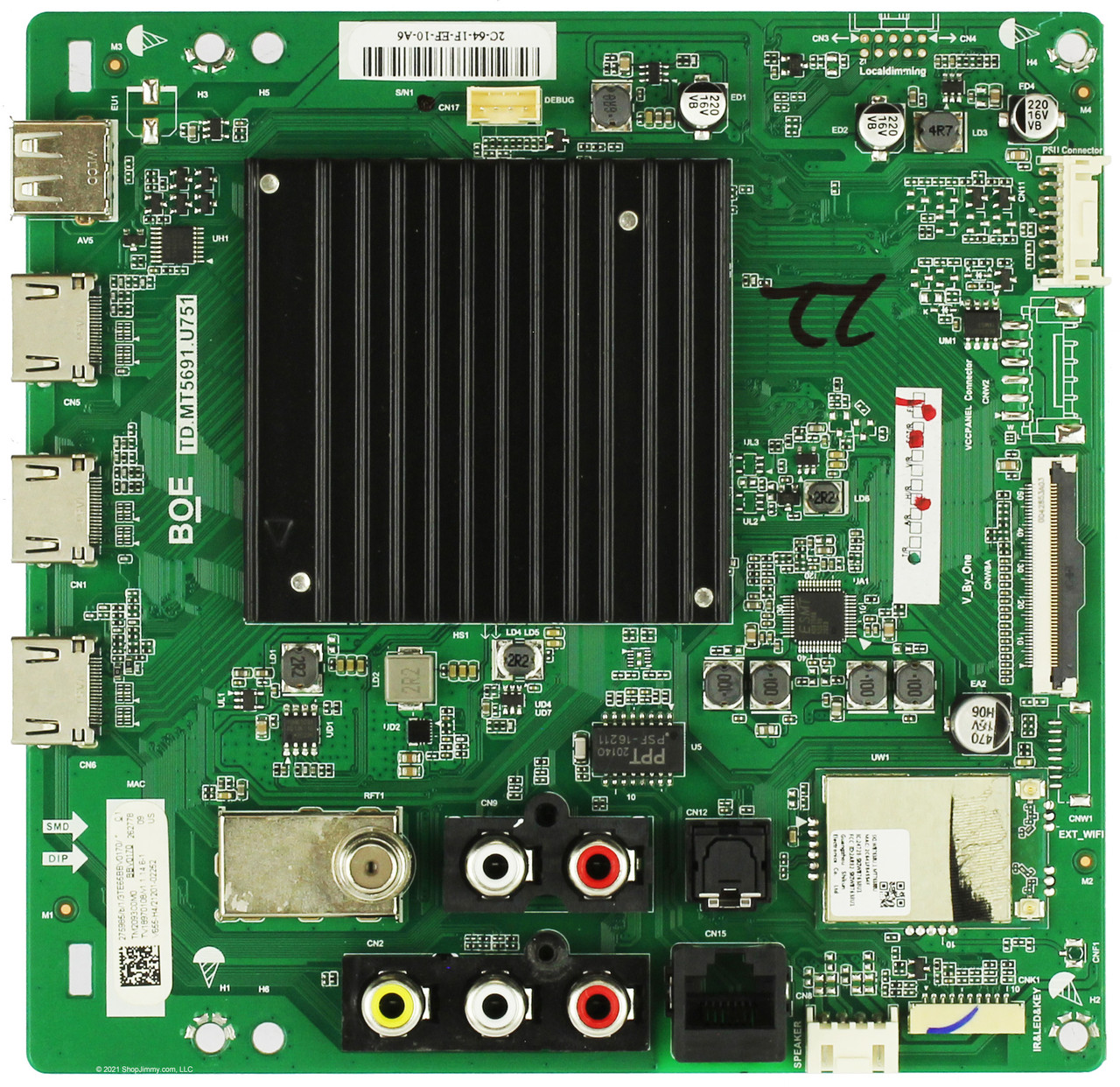 Vizio 60103-00629 TD.MT5691.U751 Main Board for V655-H4 (LBPFZZNX Serial)