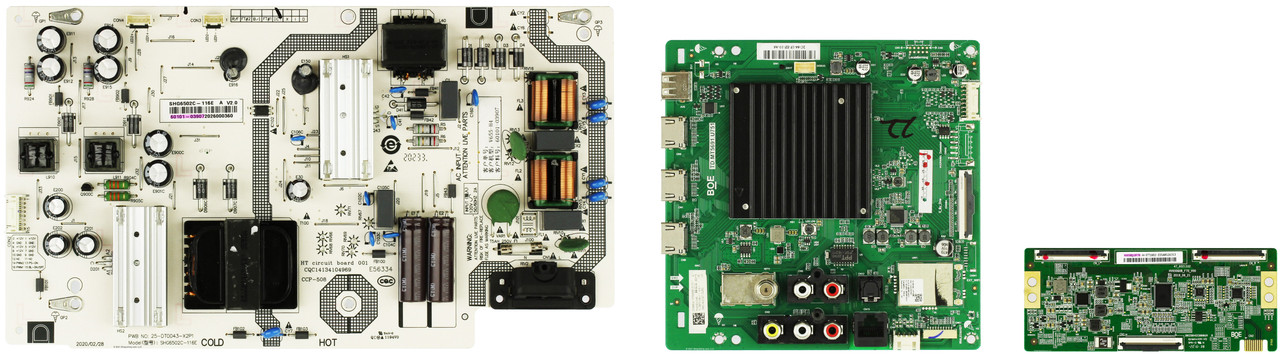 Vizio V655-H4 (LBPFZZNX Serial) Complete LED TV Repair Parts Kit