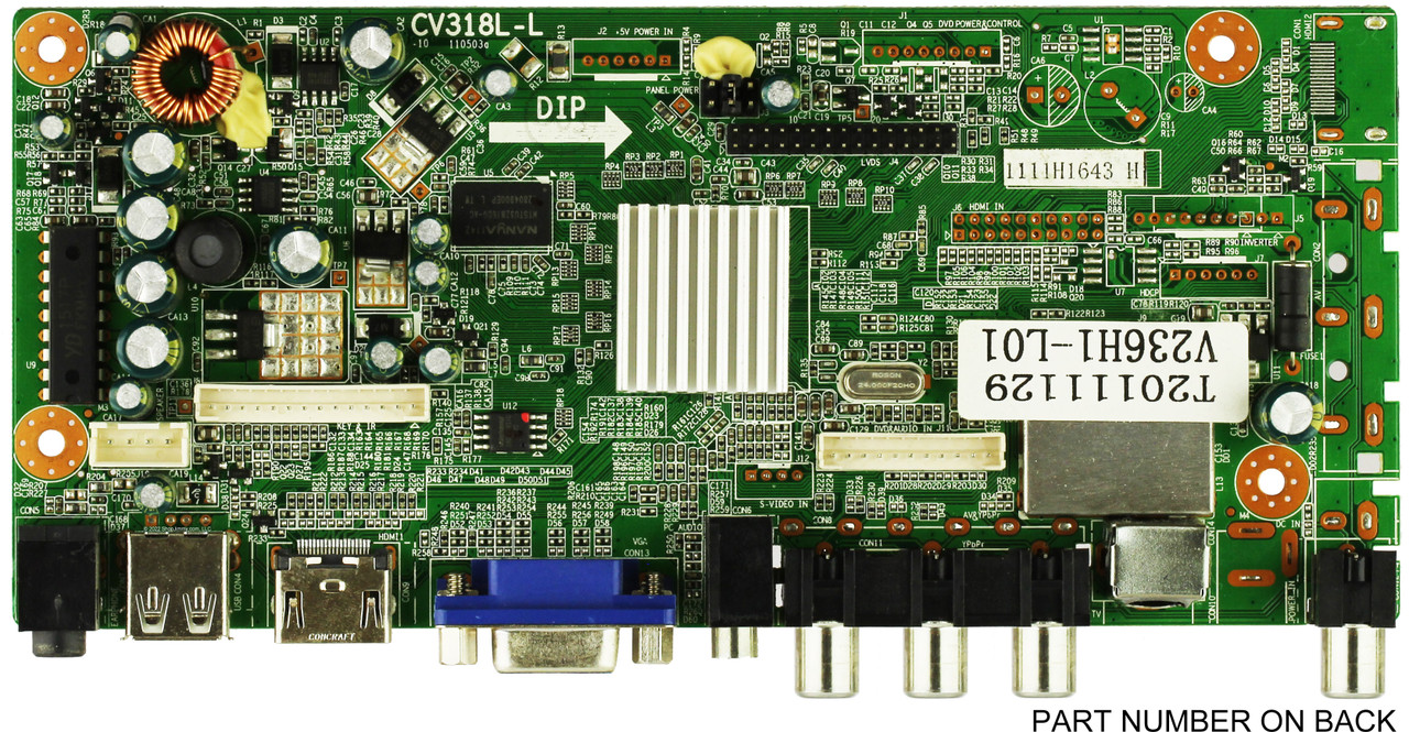 Curtis 1111H1643 Main Board for LCD2425A
