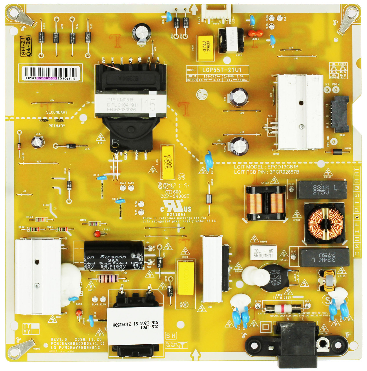 LG EAY65895612 Power Supply/LED Driver Board