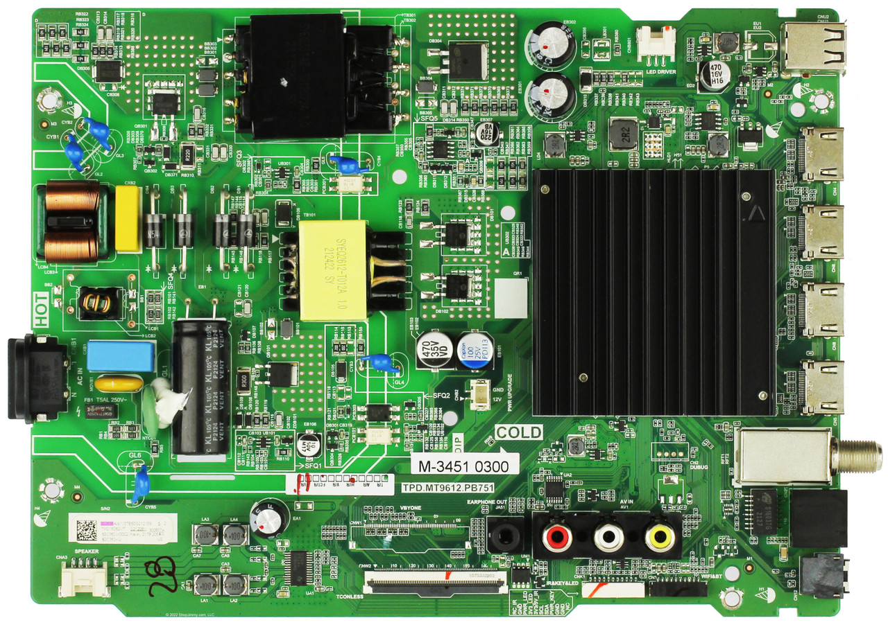 TOSHIBA 43E350R 2025年製の基盤セット 2022-02-23-20-44-58-ShopJimmy-