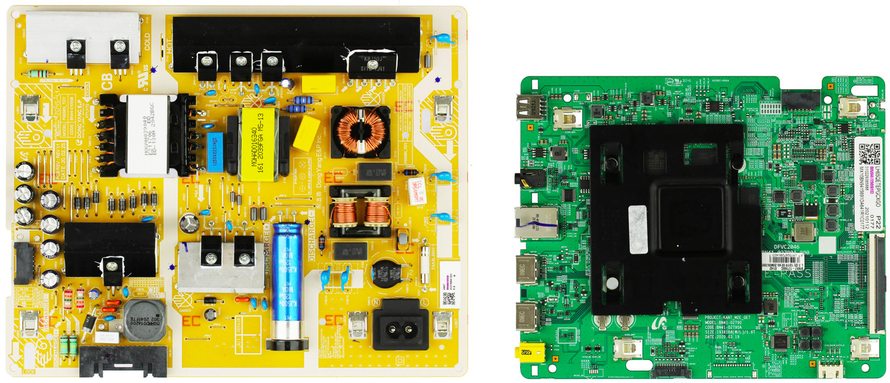 Samsung LH65QETEPGCXGO (Version BA01 ONLY) Complete LED TV Repair Parts Kit