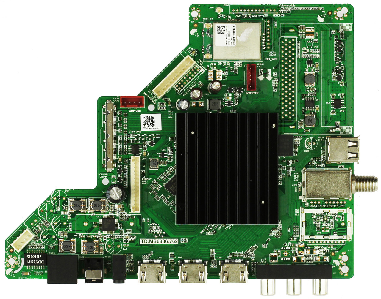 Caixun Main Board for EC65E1A TD.MS6886.762 TZ2006-261 (Version 1--SEE NOTE)