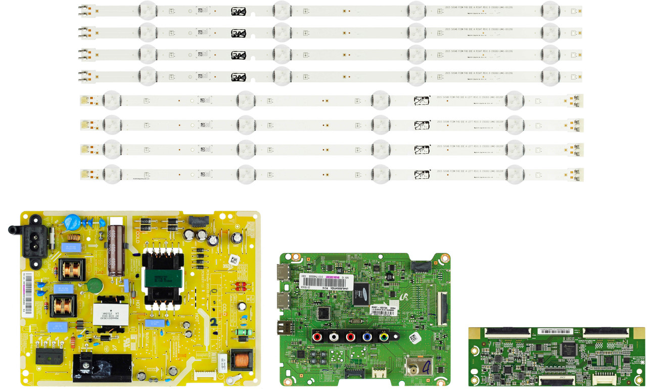 Samsung UN48J5000AFXZA (Version ED02) Complete TV Repair Parts Kit w/LED Strips