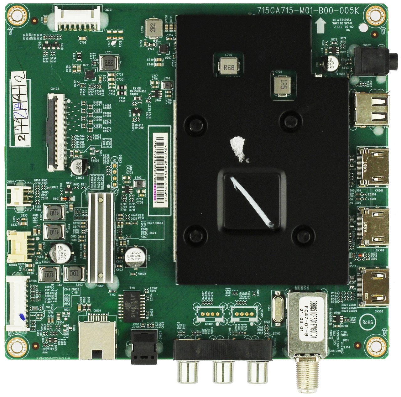 Insignia 756TXKCB02K081000X Main Board for NS-55F301NA22 REV C