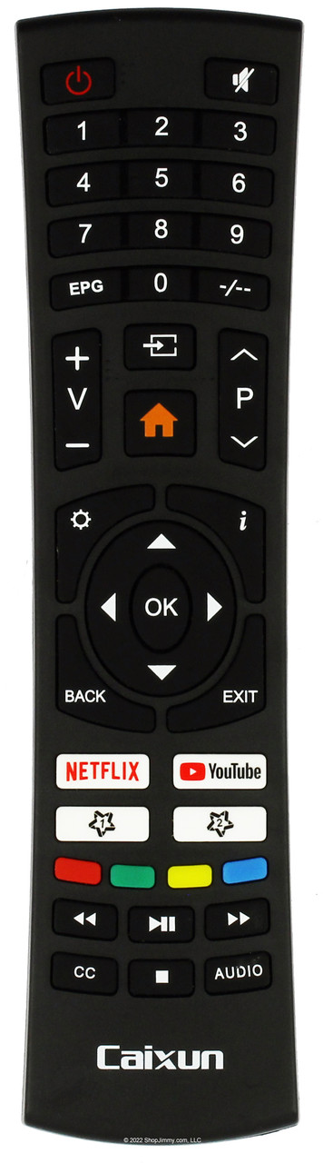 Caixun EC32S2N Netflix and YouTube Buttons Remote Control -- Open Bag