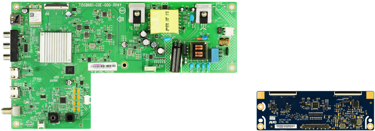 Vizio D32F4-J01 (LTPWD6K Serial) Complete LED TV Repair Parts Kit