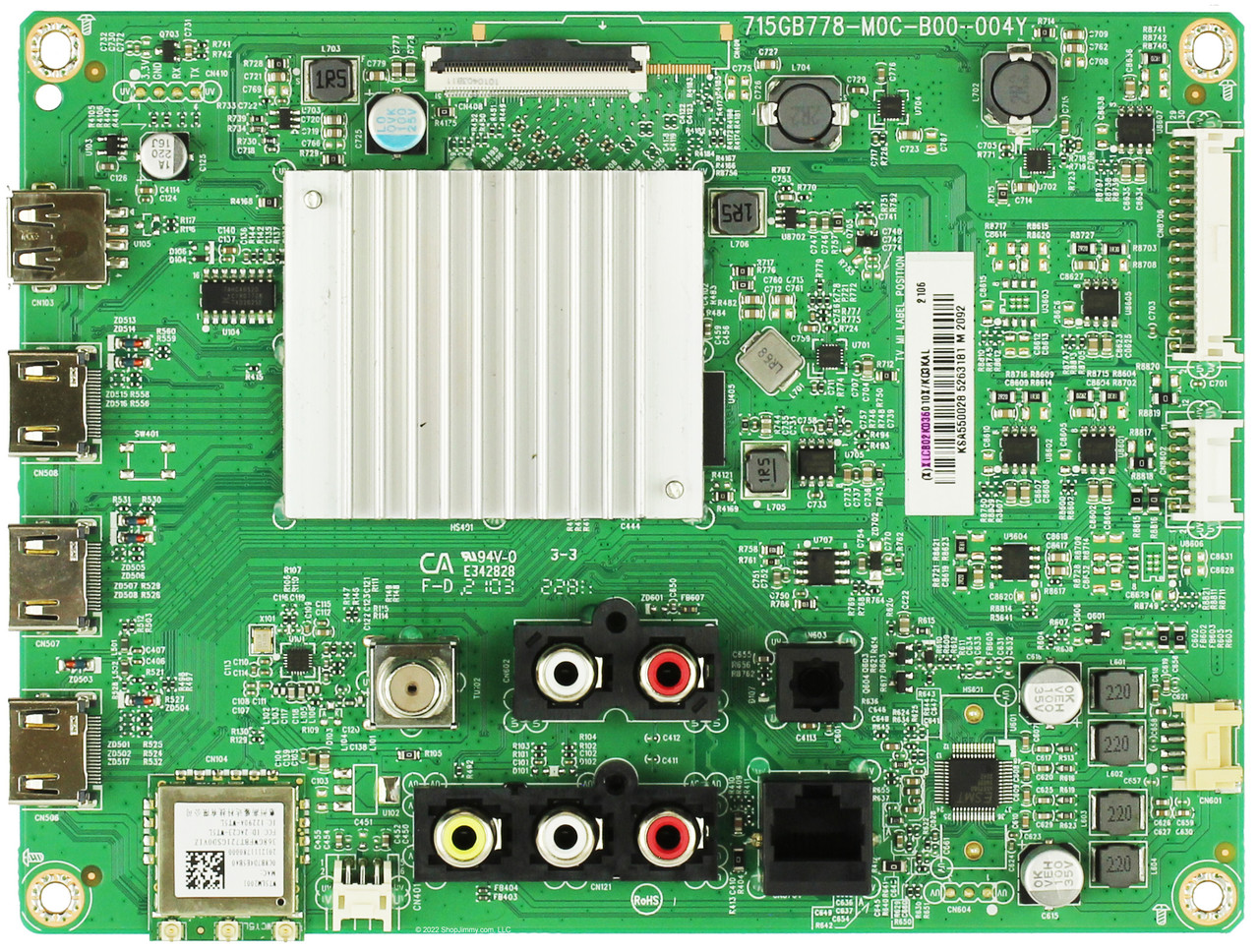 Vizio 756TXLCB02K036 Main Board for M55Q6-J01 (LTCWG8KX Serial)