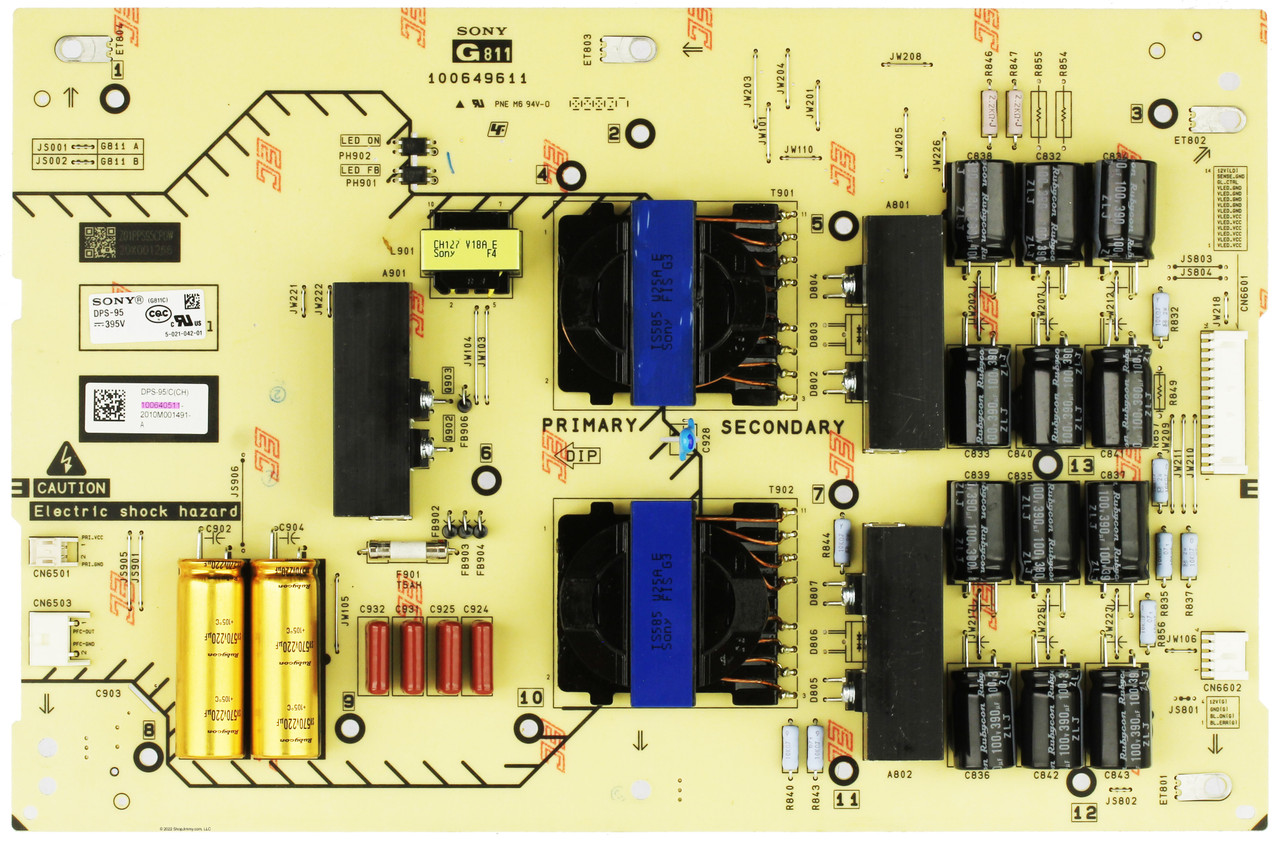 Sony 1-006-405-11 G811 Power Supply Board