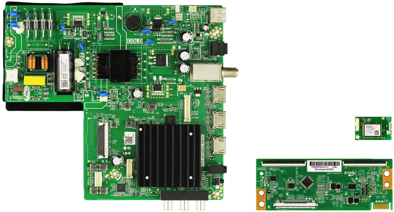 Westinghouse WR43FX2210 Complete TV Repair Parts Kit