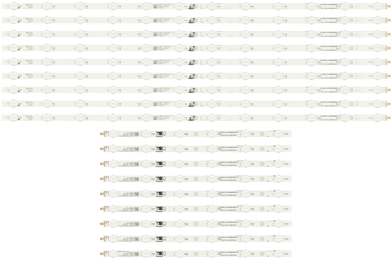 Vizio LB-GM3030-GJVIZIO589X18VB51-L-S -R-S LED Backlight Strips (18) M58Q7-J01