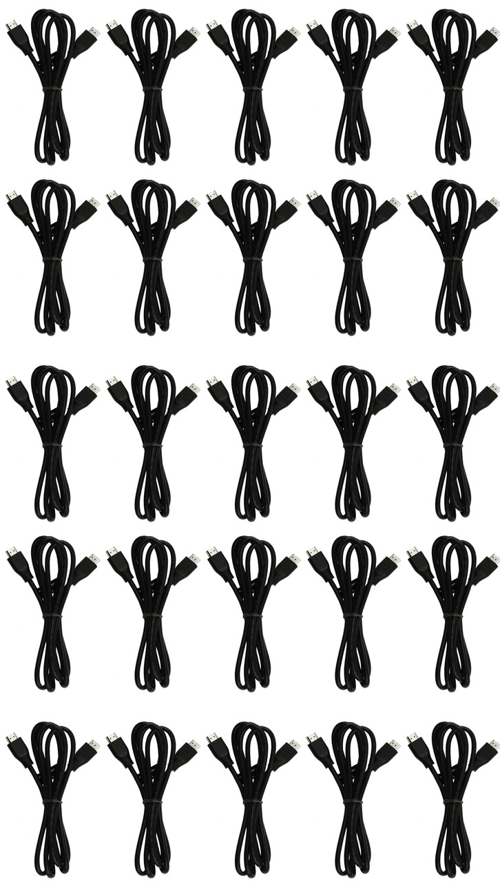 LOT OF 25 - 5' 4K Ultra HD HDMI Cable - Compatible with All LED TVs, Playstation, Xbox, Laptops & More - Black