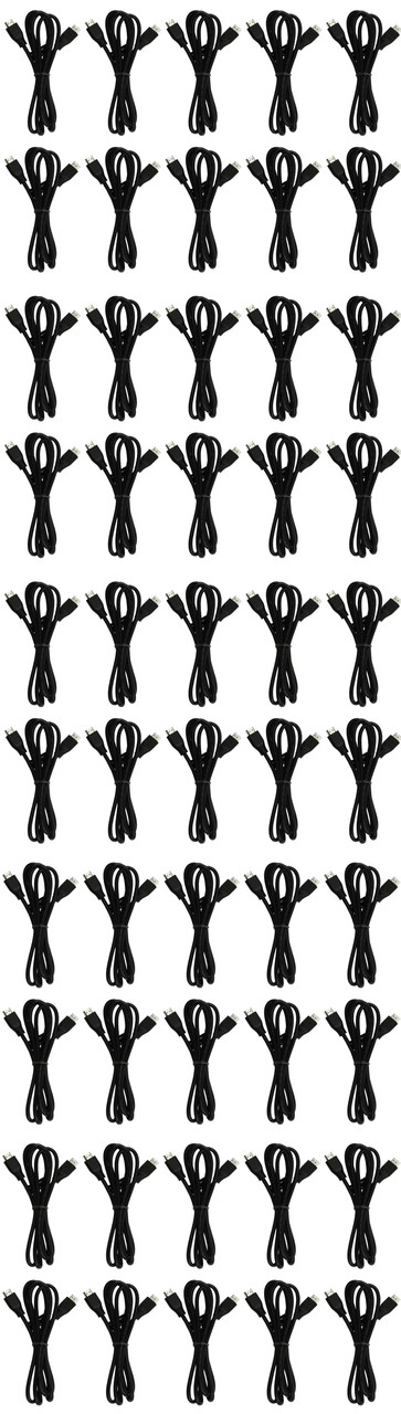 LOT OF 50 - 5' 4K Ultra HD HDMI Cable - Compatible with All LED TVs, Playstation, Xbox, Laptops & More - Black