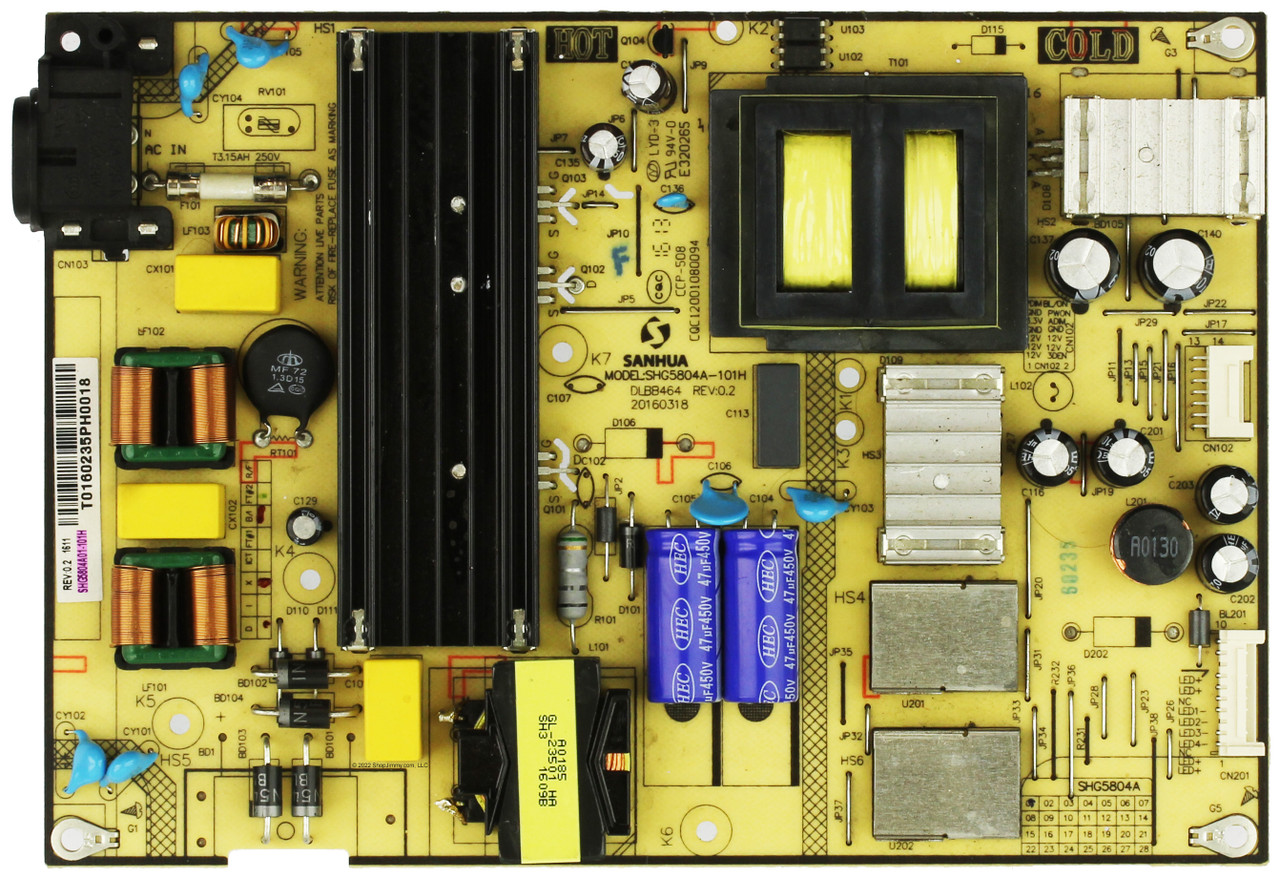 SHG5804A01-101H Power Supply/LED Driver Board