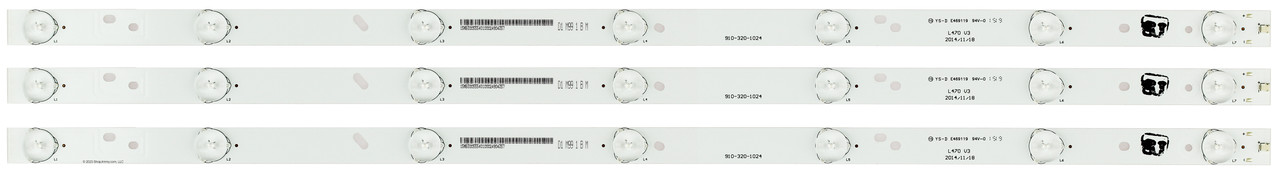 Seiki 910-320-1024 LED Backlight Strips (3) SE32HYT