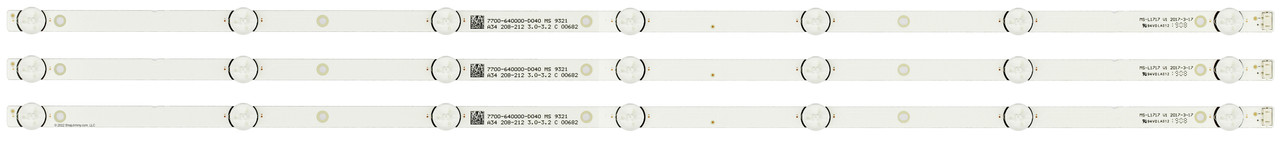 Skyworth MS-L1717 V1 7700-640000-D040 LED Backlight Strips (3) 40E2