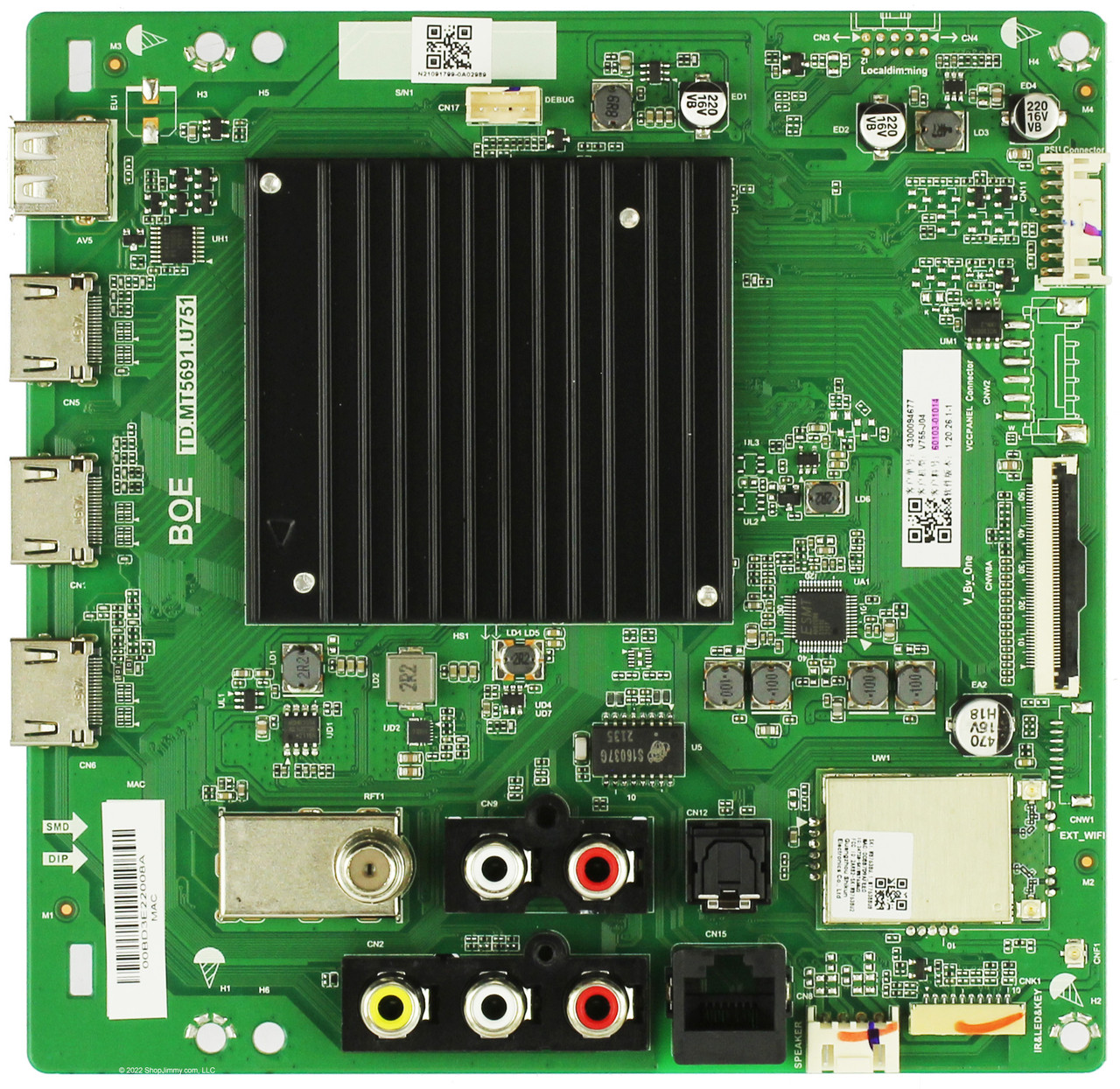 Vizio 60103-01014 Main Board for V755-J04 (LBNFE5L Serial)