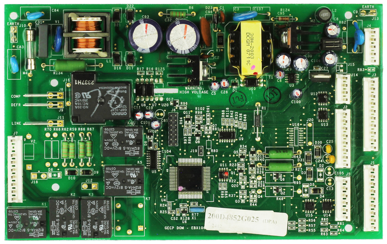 GE Refrigerator 200D4852G025 200D4852G024 WR55X10775 Main Control Board Assembly