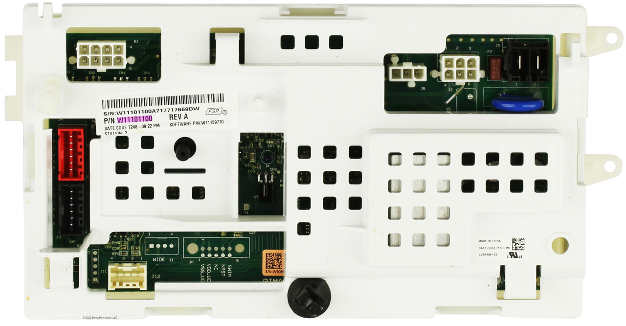 Maytag Whirlpool Washer W11101100 Control Board MVWC416FW1
