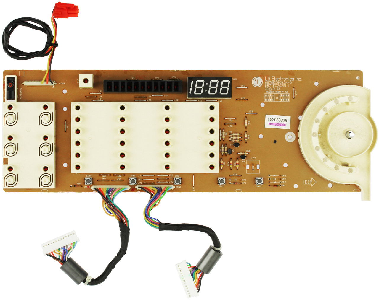 LG Dryer 6871EC2025G Display Board
