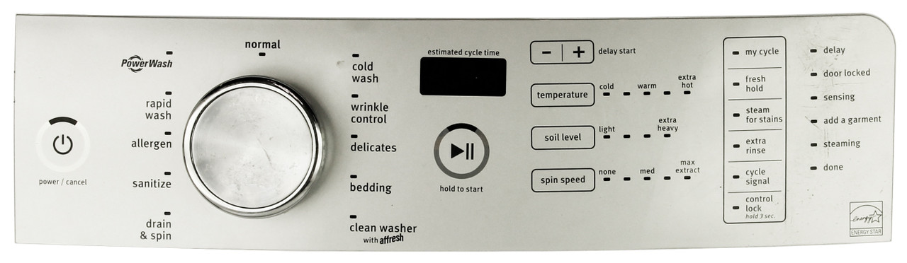 Whirlpool Washer W10825105 Control Panel