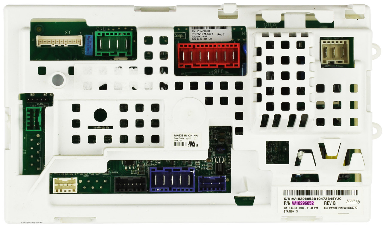 Whirlpool W10296052 Washer Control Board WTW4800XQ0 WTW4800XQ1