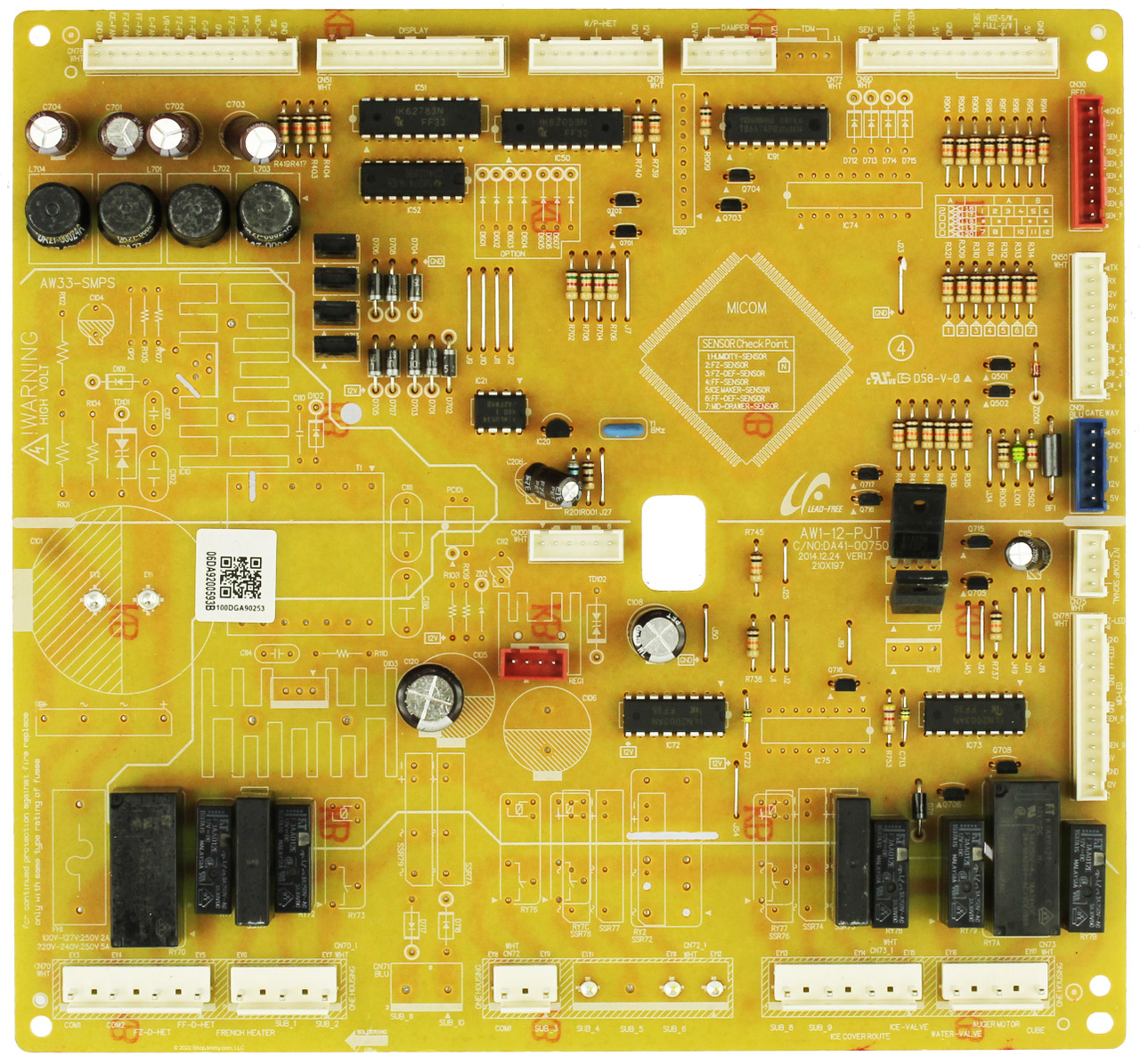 Samsung Refrigerator DA92-00593B PCB Assembly Eeprom