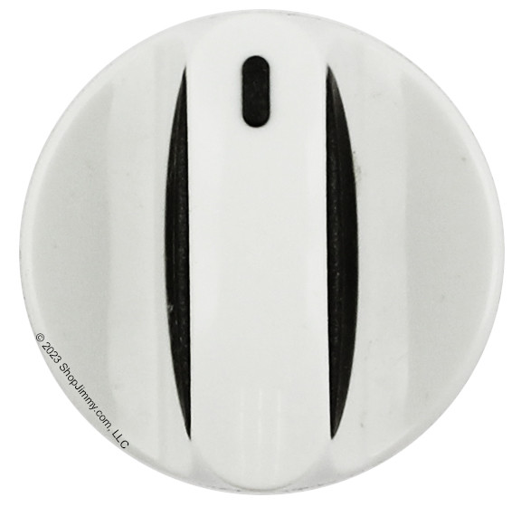 Whirlpool Washer W10534632 Knob - White With Gray Grips
