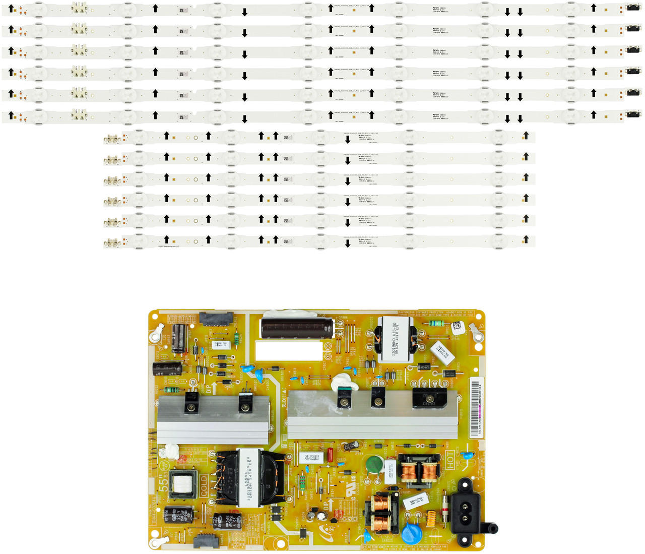 Samsung UN55H6300AF UN55J6300AF UN55H6350AF Power Supply/Backlight Strips Combo