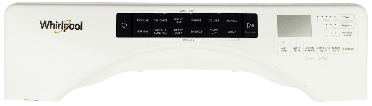 Whirlpool Dryer W11314471 Control Panel Assembly 