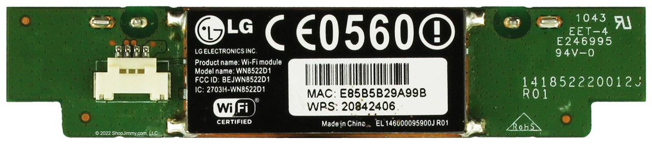 LG EAT61333101 Wireless/Wifi/Bluetooth Adapter Module