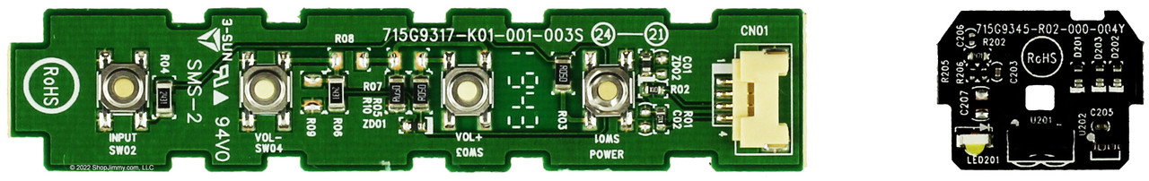 Vizio KEPFHAA3 Keyboard Controller and IRPFKXB4 IR Sensor