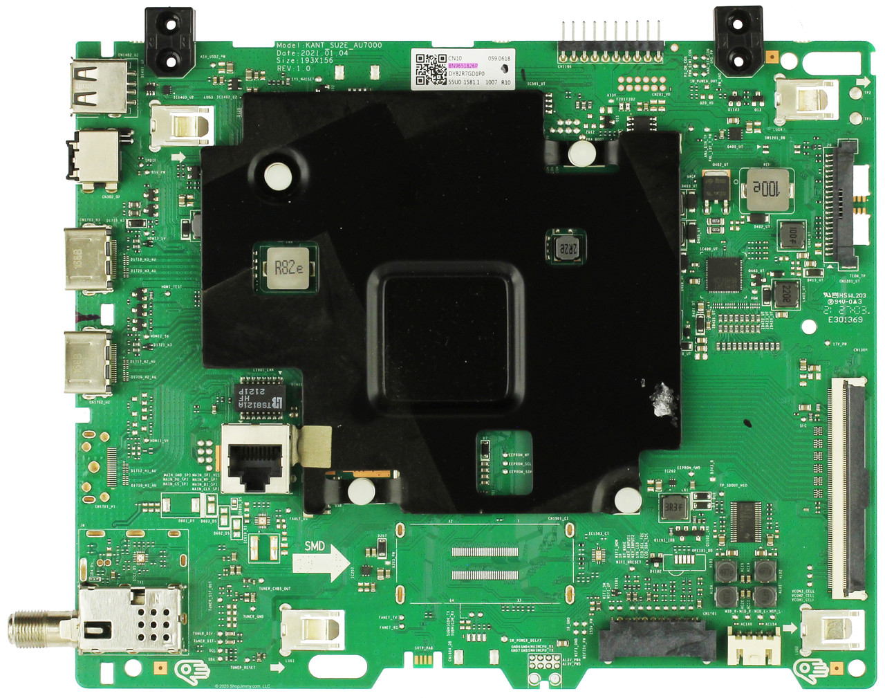 Samsung BN96-51826P Main Board UN50TU700DFXZA (XD08)-NO POWER SUPPLY SEE NOTE