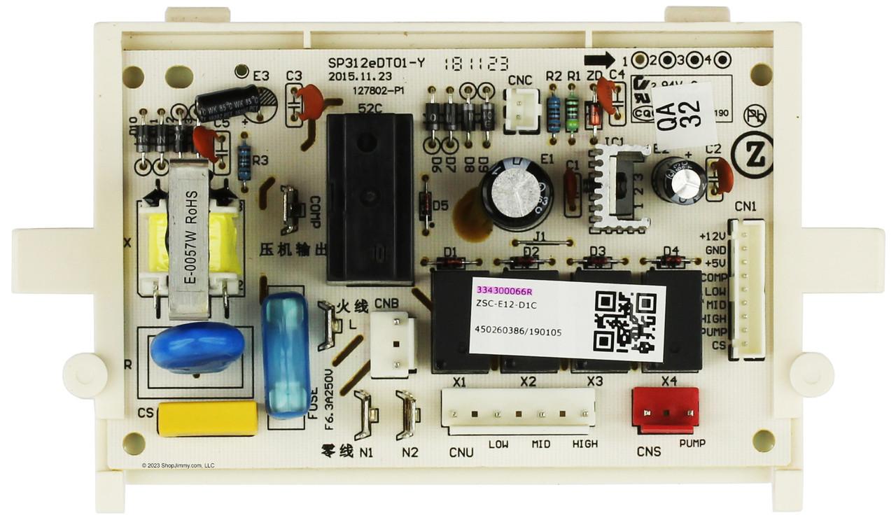 Soleus Air Dehumidifier SP312EDT01-Y 334300066R Power Board
