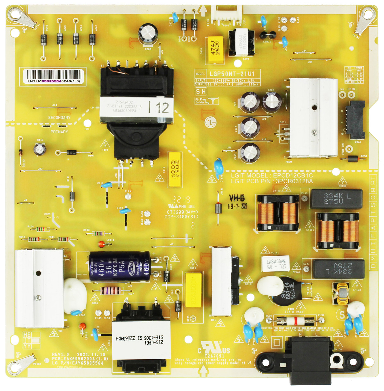 LG EAY65895564 Power Supply/LED Driver Board