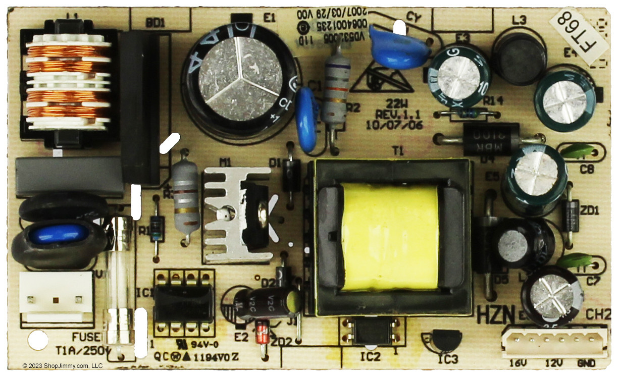 Haier Refrigerator 0064001235 Power Control Board