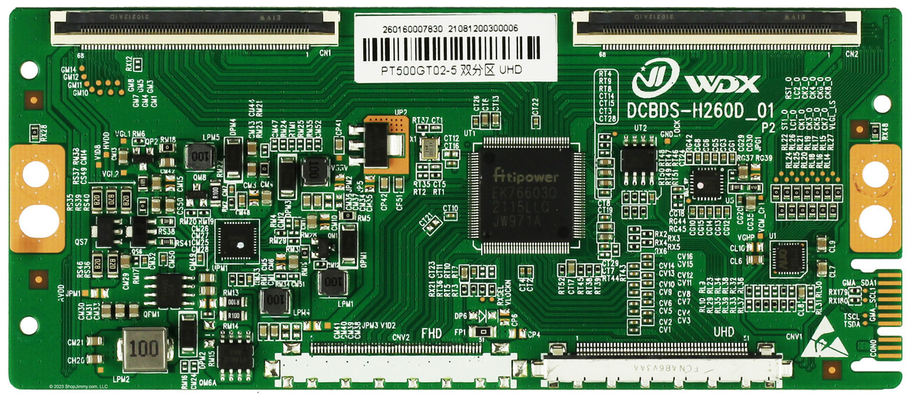 Westinghouse 260160007830 DCBDS-H260D_01 PT500GT02-5 T-Con Board