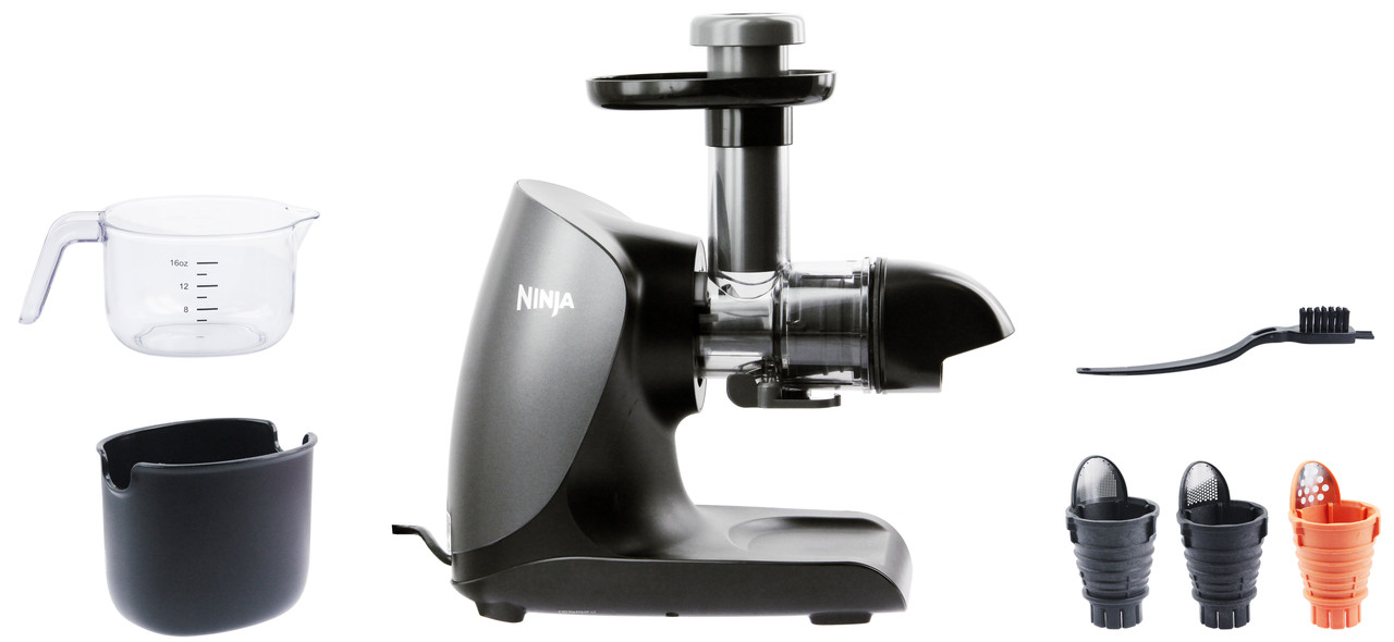 Ninja JC101 Cold Press Pro Compact Powerful Slow Juicer with Total Pulp  Control 
